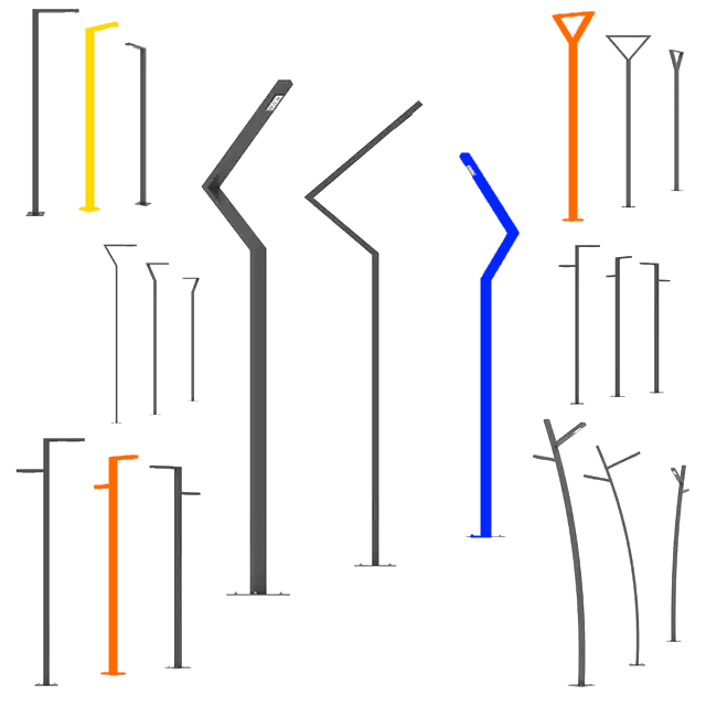 Сучасні паркові LED опори освітлення.