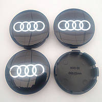 Колпачки в диски Audi 52*56 мм черные