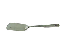 Лопатка кулінарна кухарська з нержавіючої сталі для смаження кухонна з пластиковою вставкою в ручку L 36 cm