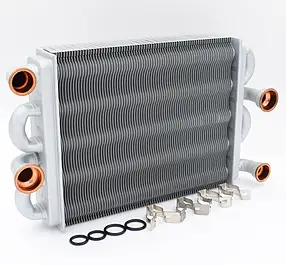 Теплообмінник Ferroli DomiProject C24D, F24D, FerEasy C24D, F24D - 39841310, 39837660 (c кліпсами), фото 3