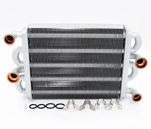 Теплообмінник Ferroli DomiProject C24D, F24D, FerEasy C24D, F24D - 39841310, 39837660 (c кліпсами), фото 1