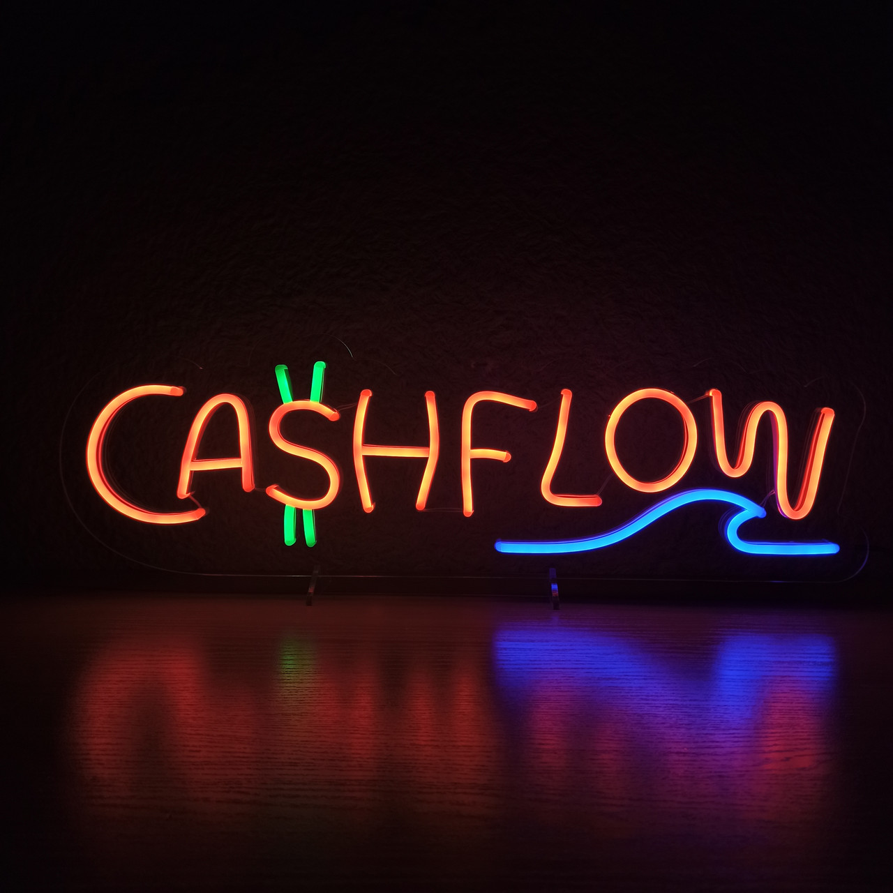 Неоновий світильник CachFlow та хвиля 580х200 acr-n000084