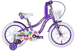 Дитячий велосипед з кошиком AL FORMULA CREAM 16" (бузковий)