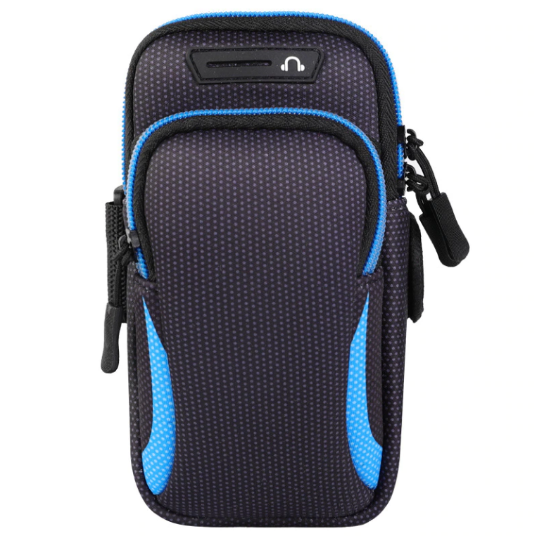 Чохол на руку Primo Sport універсальний спортивний для телефона до 6.5" - Black-Blue, фото 1