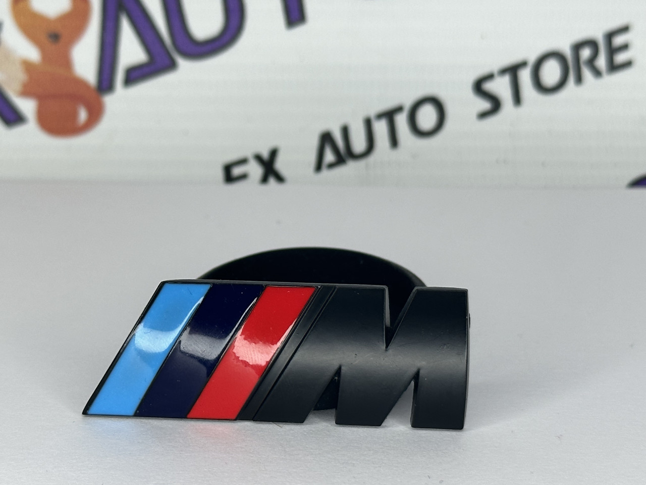 Емблема шильдик логотип "M" чорна М-пакет 55х20 мм для BMW