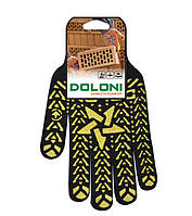Перчатки трикотажные черные рабочие из ПВХ "Звезда" DOLONI - (562)