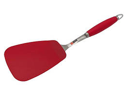Лопатка кулинарная поварская профессиональная из нержавейки для жарки на антипригарной посуде L 38 cm 15*10 cm