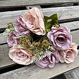 Букет троянд 56 см мікс персиково пудрових, фото 2