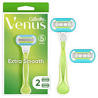 Бритва Gillette Venus Extra Smooth з 2 змінними картриджами Оригінал з США