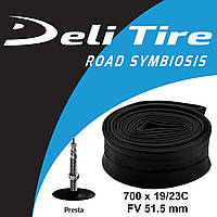 Велокамера Deli Tire 700 x 19/23C FV 51.5 мм, безрезьбовой ниппель Presta