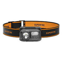 Перезаряжаемый налобный фонарь SUPERFIRE HL23-S с датчиком движения и мощностью 5 Вт