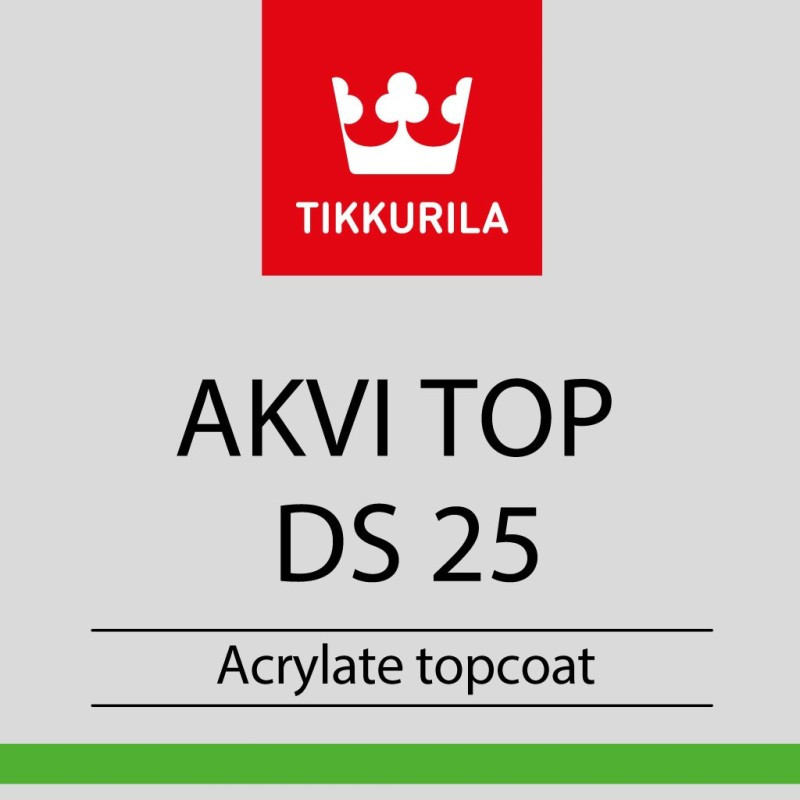 Tikkurila Akvi Top DS 25 - самовирівнювальна швидковисихаюча фарба для дерева (Базіс А), 2,7 л