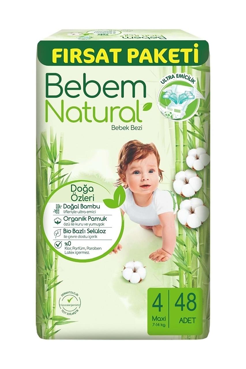 Підгузки одноразові дитячі BeBem Natural Junior 4 (7-14 кг) — 52 шт.