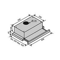 Вытяжка Ventolux GARDA 60 BK (800) SMD LED