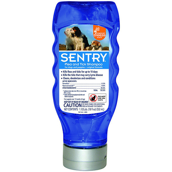 Шампунь Sentry Tropical Breeze Shampoo от блох и клещей для собак 0.532 мл - фото 1 - id-p1573738152