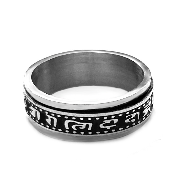 Буддійське кільце з мантрою, фото 1