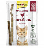 Лакомство для кошек GimCat Stick 4 шт. с домашней птицей вкусняшки для котов