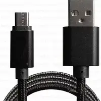 Шнур шт.USB А -шт.misroUSB (Samsung), сітка, 1 м, чорний (червоний, синій)