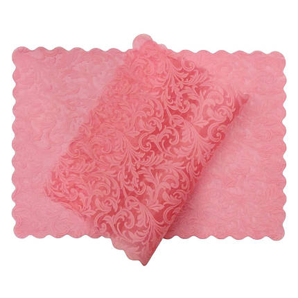 Набір серветок Flowers №3 на полички в холодильник 4 шт 30х50 см рожевий, фото 2