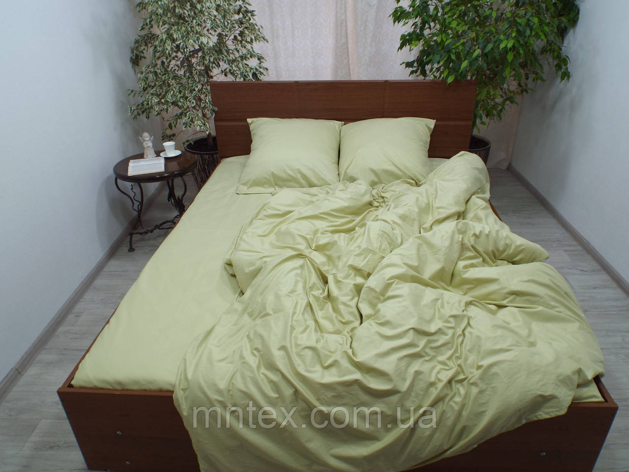 Постільна білизна сатин гладкофарбований Олива