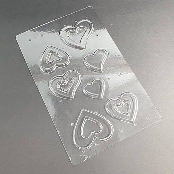 Пластикова форма Сердечка No14 — 7 шт