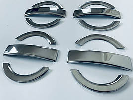 Накладки на ручки (4 шт, нерж) - Fiat Doblo II 2005+ рр.