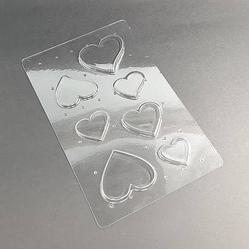 Пластикова форма Сердечка No2 — 7 шт