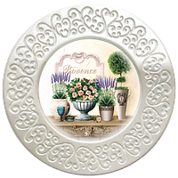 Декоративна полікерамична тарілка "Прованс" - "Букет троянд" 12 см