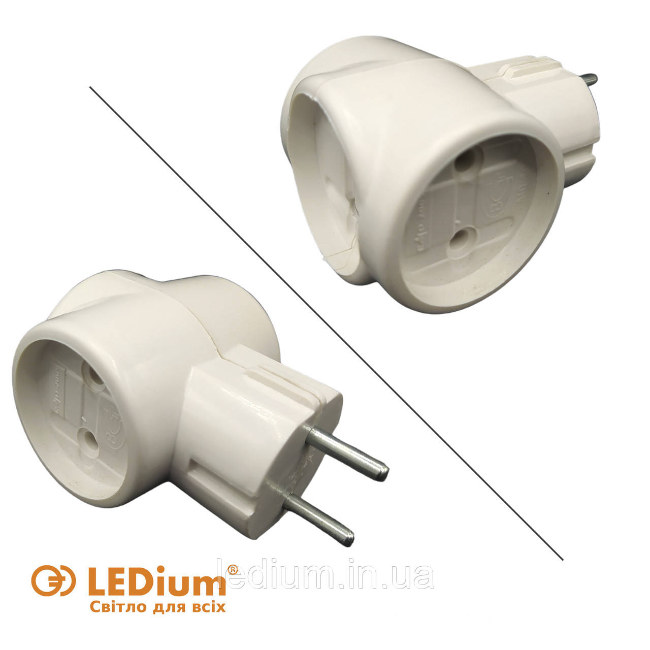 Трійник без заземлення 10А ТОКЕР Білий