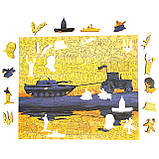 Середній Фігурний Дерев'яний Пазл Woods Story Доброго вечора, ми з України L, фото 3