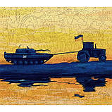 Середній Фігурний Дерев'яний Пазл Woods Story Доброго вечора, ми з України L, фото 4