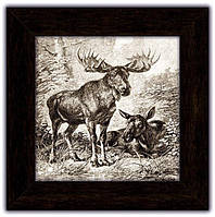 Картина класична "Полювання" - "Лосі"