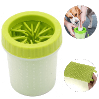 Очиститель лап собак Soft gentle, (11,5х9,4см) / Лапомойка-стакан для домашних питомцев / Силиконовая чистилка