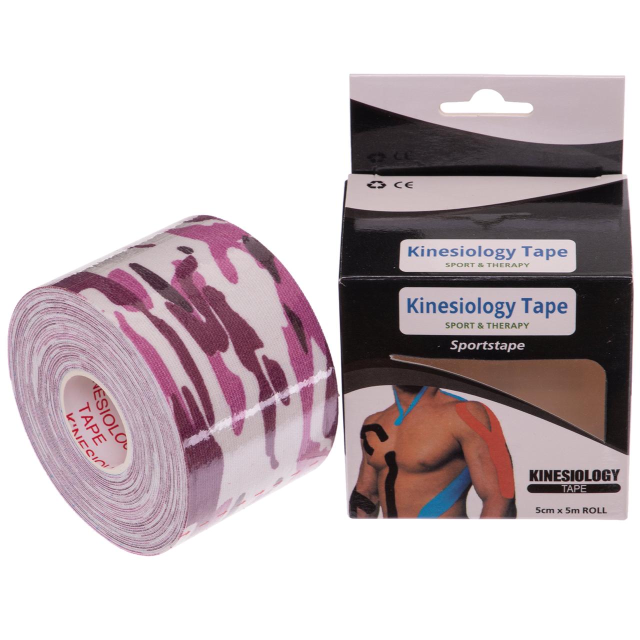 Кінезіотейп BC-0474-5 Kinesio tape еластичний пластир у рулоні pink