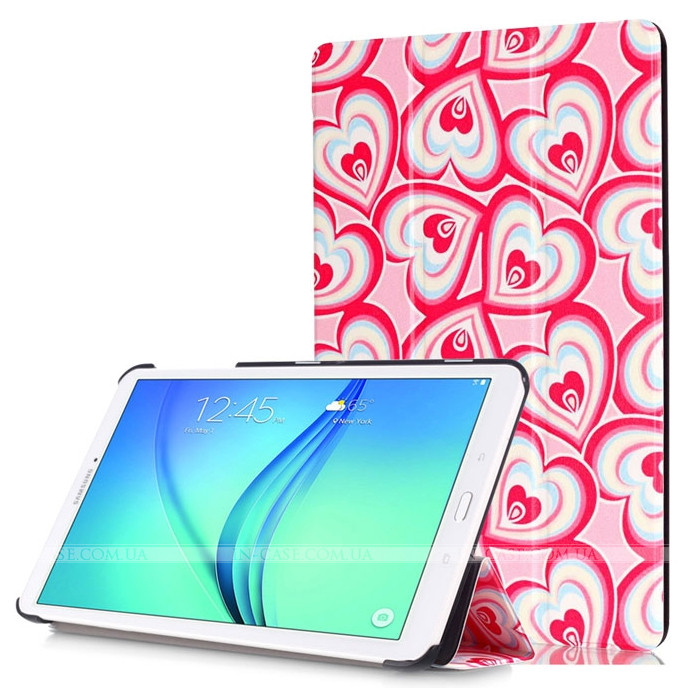 Чохол Slimline Print для Samsung Galaxy Tab E 9.6 SM-T560, SM-T561 Pink Hearts
