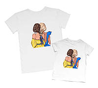 Фемілі лук Парні футболки Жіноча дитяча мама з дитиною сином футболка з патріотичними принтами