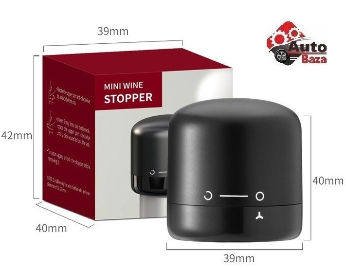 Герметична пробка для вина, Vacuum Mini Wine Stopper, Вакуумна пробка для вина фіксатор для пляшки герметична