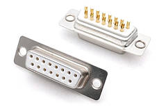 50 шт - Конектори DB15 2u Gold RS232 COM-порт Female