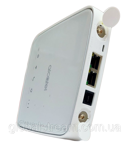 4G-LTE-3G стаціонарний WiFi Роутер Alcatel HH41NH (KS,VD, Life) MiMo 2 вих. + працює від Power Bank