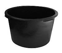Таз 60 літрів будівельний круглий чорний 55*33 см (ПолімерАгро)