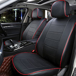 Чохли на сидіння Ауді А4 Б9 (Audi A4 B9) чорні з кантом будь-якого кольору