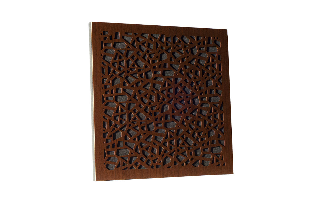 Акустична панель Ecosound EcoArt brown 50х50 см 33 мм колір коричневий