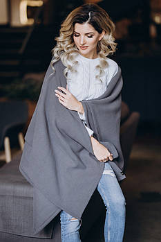 Плед для тераси флісовий Vsetex 146х146 Сірий + Чохол