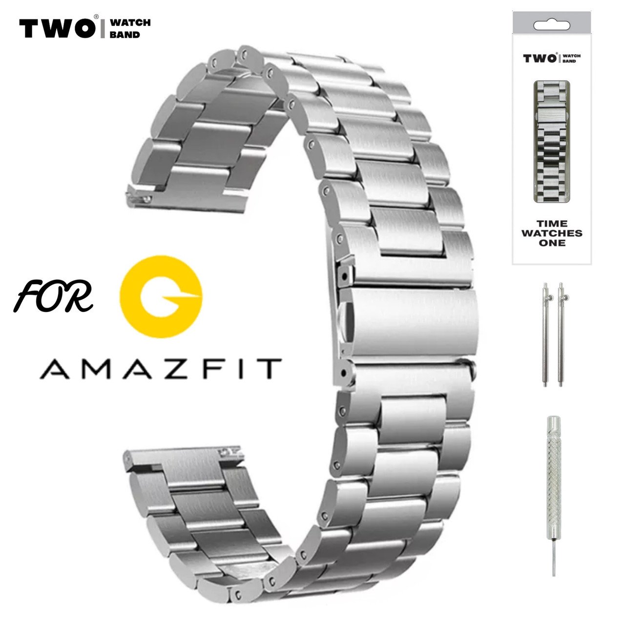 Металевий ремінець для Xiaomi Amazfit GTS Silver