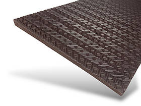 Косяк із мікропори рифлений для підошви 90 см*30 см*11/20 мм коричневий (3118)
