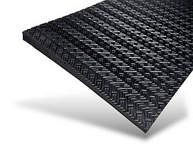 Косяк із мікропори рифлений для підошви 90 см*30 см*11/20 мм чорний (3118)
