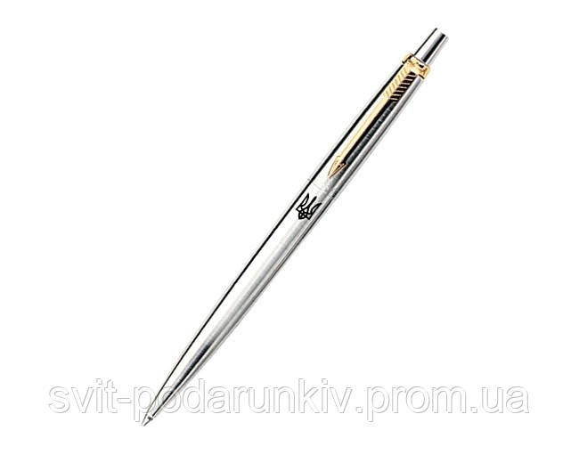 Ручка подарункова Parker Jotter SS GT BP 16 032 TR з Гербом України Тризубом