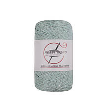 Бавовняний шнур плетений Hobby Trend Glitter. М'ята. 240-260 г, 240-260 м, 2 мм