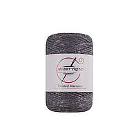 Хлопковый шнур плетеный Hobby Trend Glitter. Серый 240-260 г, 240-260 м, 2 мм