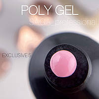 Полигель Saga Poly Gel Exclusive №5 (полупрозрачный розовый) 30 мл